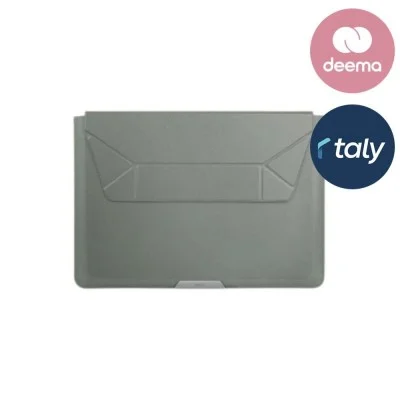 Lap Top Bag Sleeve With Foldable Stand (Up To 14”) Uniq - Lichen Green